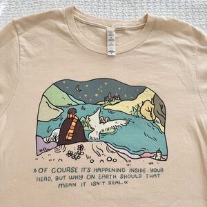 Harry Potter Dumbledore Quote Tan Tshirt Unisex Small, Hogwarts Shirt